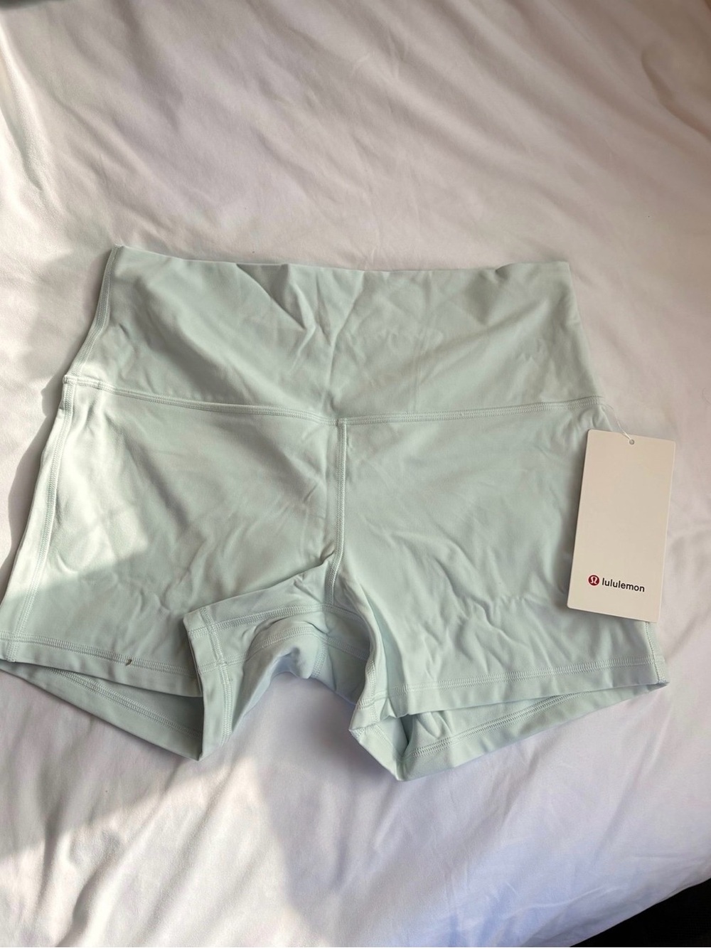lululemon athletica Light Mint High-Rise Bike Shorts - Picture 1 of 4
